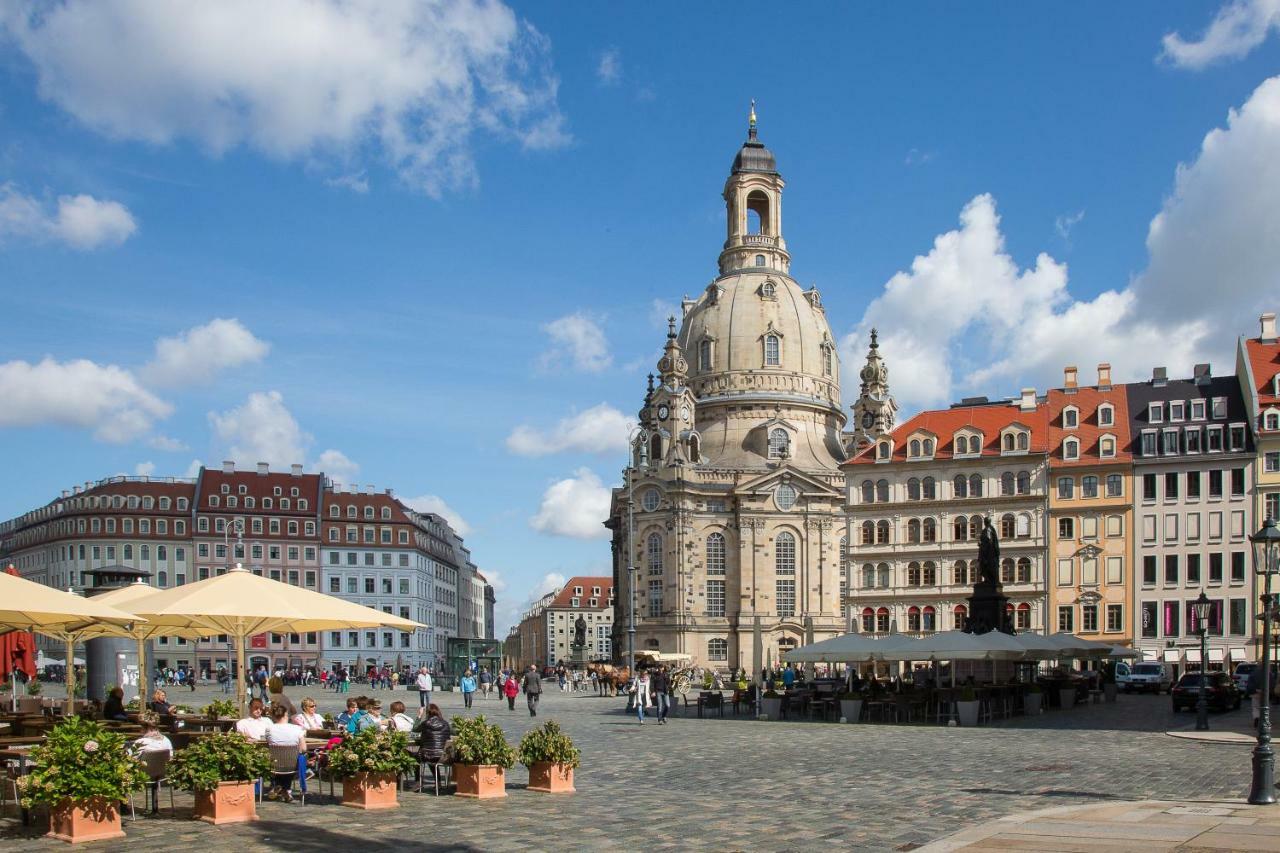 Großes Apartment im Zentrum von Dresden, 2 Schlafzimmer, 2 Bäder, Balkon Exterior foto